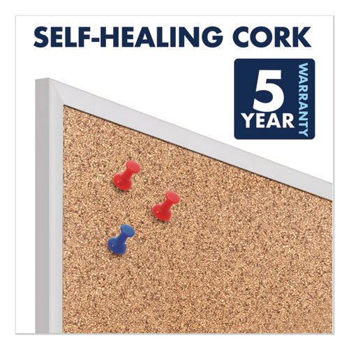 Image of Quartet® Classic Series Cork Bulletin Board, 96" x 48", Tan Surface, Anodized Aluminum Frame