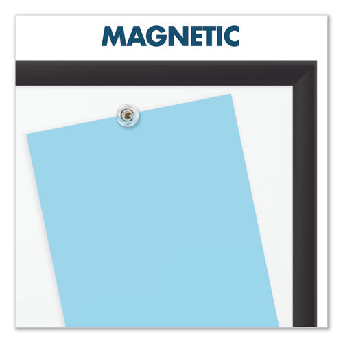 Image of Quartet® Classic Series Porcelain Magnetic Dry Erase Board, 96" x 48", White Surface, Black Aluminum Frame