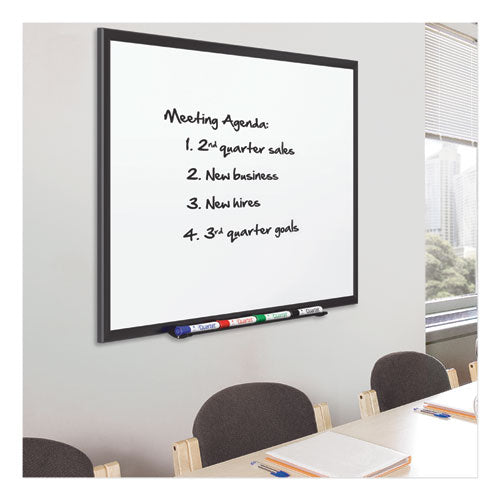Image of Quartet® Classic Series Porcelain Magnetic Dry Erase Board, 96" x 48", White Surface, Black Aluminum Frame