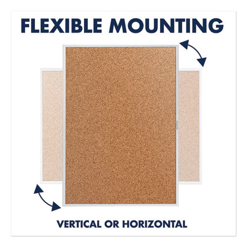 Image of Quartet® Classic Series Cork Bulletin Board, 96" x 48", Tan Surface, Anodized Aluminum Frame