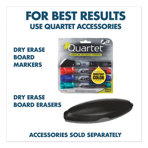 Image of Quartet® Classic Series Porcelain Magnetic Dry Erase Board, 72" x 48", White Surface, Satin Aluminum Frame