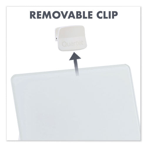 Image of Quartet® Glass Dry Erase Desktop Copy Holder, 20 Sheet Capacity, Glass/Plastic, White