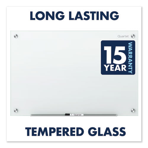 Image of Quartet® Infinity Magnetic Glass Marker Board, 36" x 24", White Surface