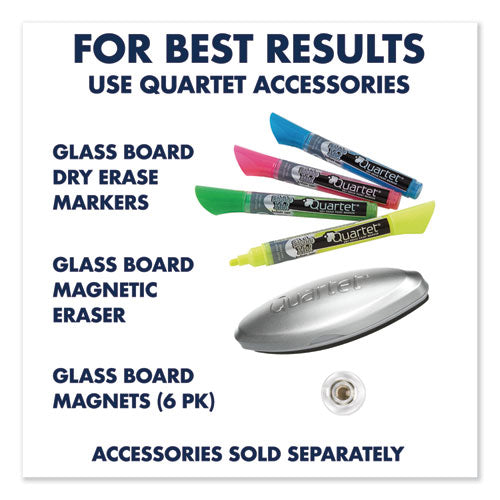 Image of Quartet® Infinity Magnetic Glass Marker Board, 48" x 36", Black Surface
