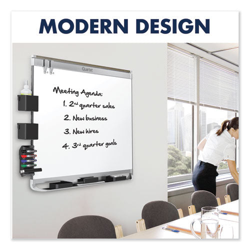 Image of Quartet® Prestige 2 DuraMax Magnetic Porcelain, 48" x 36", White Surface, Mahogany Finished Fiberboard/Plastic Frame