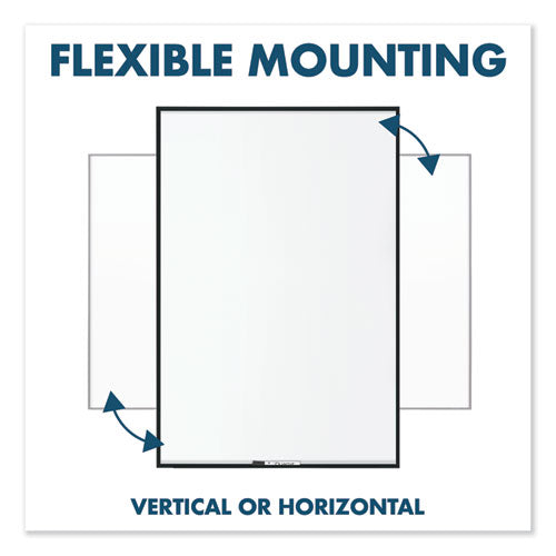 Image of Quartet® Fusion Nano-Clean Magnetic Whiteboard, 48" x 36", White Surface, Black Aluminum Frame