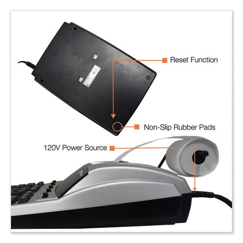 Image of Victor® 1240-3a Antimicrobial Printing Calculator, Black/red Print, 4.5 Lines/sec