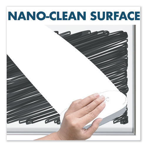 Image of Quartet® Fusion Nano-Clean Magnetic Whiteboard, 48" x 36", White Surface, Satin Aluminum Frame