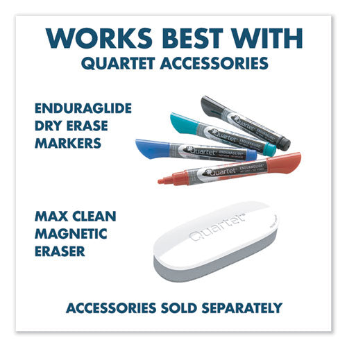 Image of Quartet® Fusion Nano-Clean Magnetic Whiteboard, 48" x 36", White Surface, Black Aluminum Frame