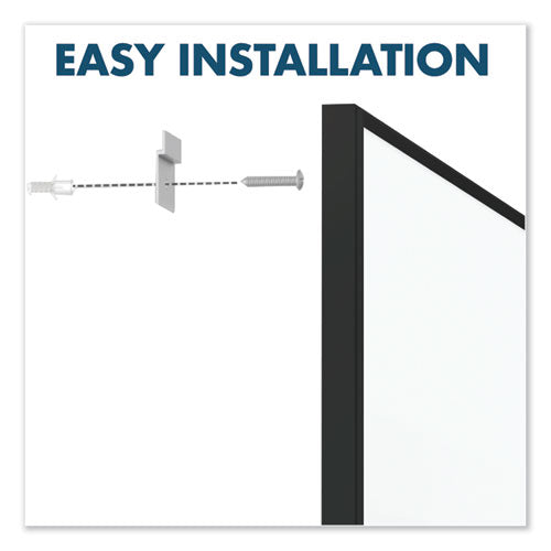 Image of Quartet® Fusion Nano-Clean Magnetic Whiteboard, 48" x 36", White Surface, Black Aluminum Frame