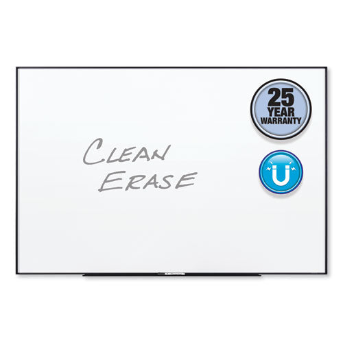 Image of Quartet® Fusion Nano-Clean Magnetic Whiteboard, 48" x 36", White Surface, Black Aluminum Frame