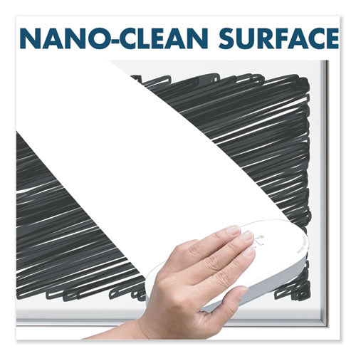 Image of Quartet® Fusion Nano-Clean Magnetic Whiteboard, 96" x 48", White Surface, Satin Aluminum Frame