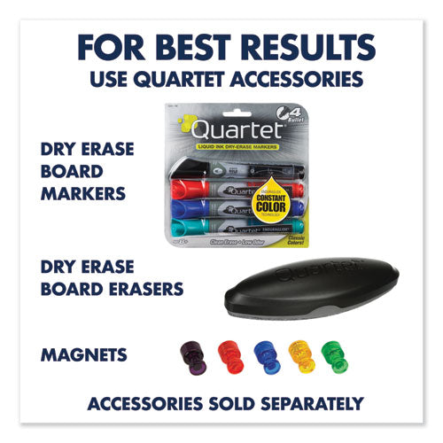 Image of Quartet® Prestige 2 DuraMax Magnetic Porcelain, 48" x 36", White Surface, Mahogany Finished Fiberboard/Plastic Frame