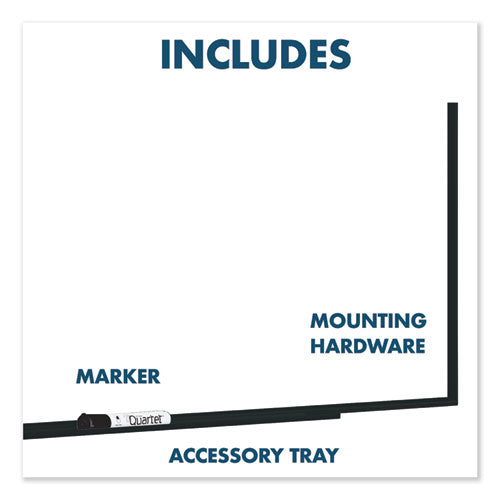 Image of Quartet® Fusion Nano-Clean Magnetic Whiteboard, 48" x 36", White Surface, Black Aluminum Frame