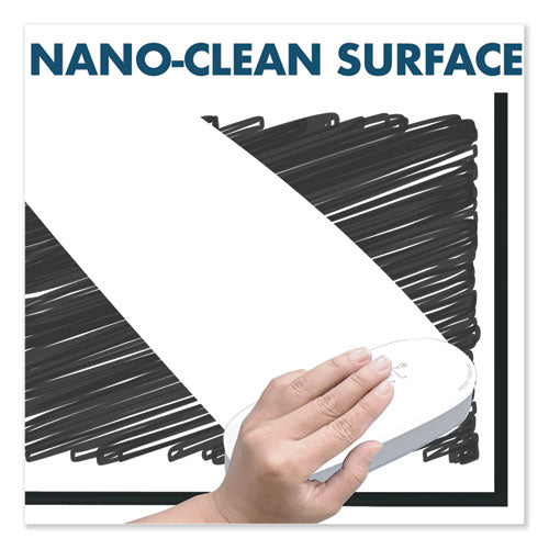 Image of Quartet® Fusion Nano-Clean Magnetic Whiteboard, 48" x 36", White Surface, Black Aluminum Frame