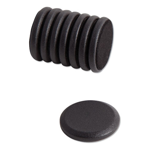 Image of U Brands High Energy Magnets, Circles, 1.25" Diameter, Black, 8/Pack
