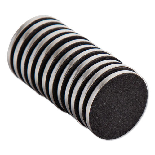 Image of U Brands High Energy Magnets, Circles, 1.25" Diameter, Silver, 12/Pack
