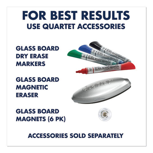 Image of Quartet® Infinity Magnetic Glass Calendar Board, Monthly Planning/Scheduling, 48" x 36", White Surface