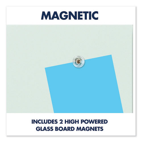 Image of Quartet® Element Framed Magnetic Glass Dry-Erase Boards, 74" x 42", White Surface, Satin Aluminum Frame