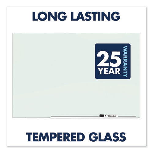 Image of Quartet® Element Framed Magnetic Glass Dry-Erase Boards, 74" x 42", White Surface, Satin Aluminum Frame