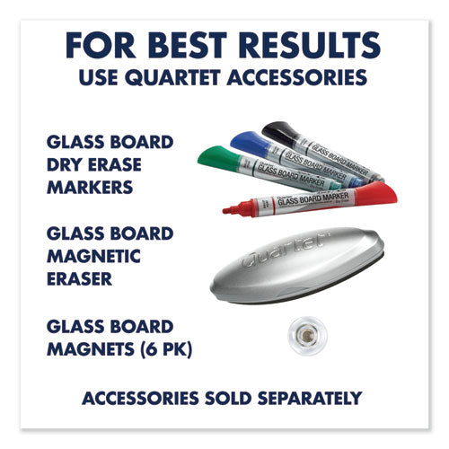 Image of Quartet® Infinity Magnetic Glass Calendar Board, Monthly Planning/Scheduling, 36" x 24", White Surface