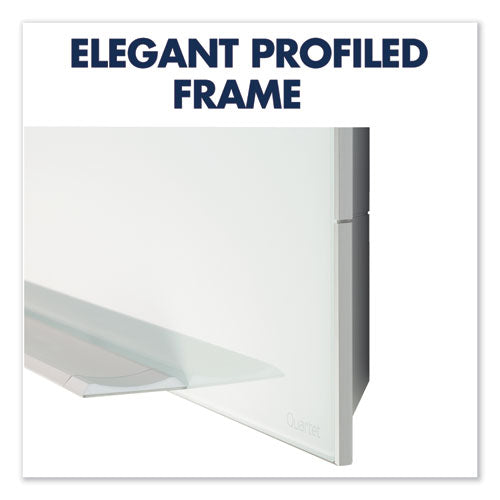 Image of Quartet® Element Framed Magnetic Glass Dry-Erase Boards, 74" x 42", White Surface, Satin Aluminum Frame
