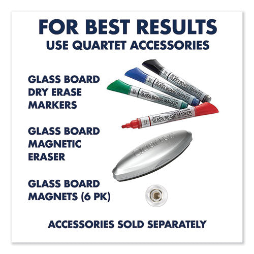 Image of Quartet® Desktop Magnetic Glass Dry-Erase Panel, 23" x 17", White Surface