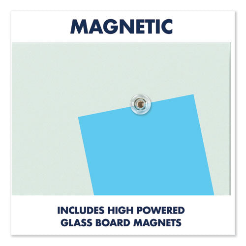 Image of Quartet® InvisaMount Magnetic Glass Marker Board, 39" x 22", White Surface