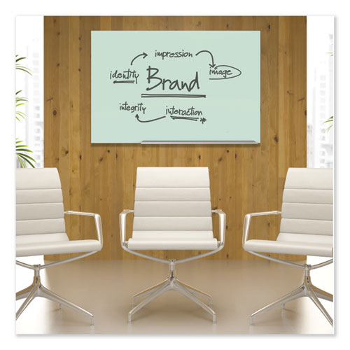 Image of Quartet® Element Framed Magnetic Glass Dry-Erase Boards, 74" x 42", White Surface, Satin Aluminum Frame