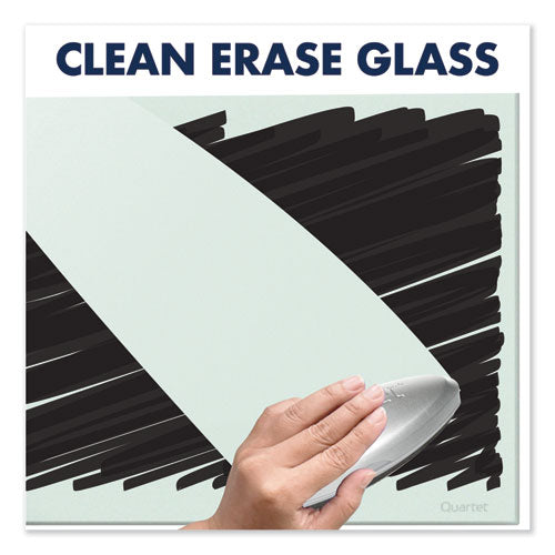 Image of Quartet® InvisaMount Magnetic Glass Marker Board, 39" x 22", White Surface