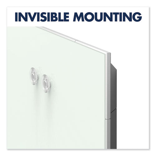 Image of Quartet® Element Framed Magnetic Glass Dry-Erase Boards, 74" x 42", White Surface, Satin Aluminum Frame