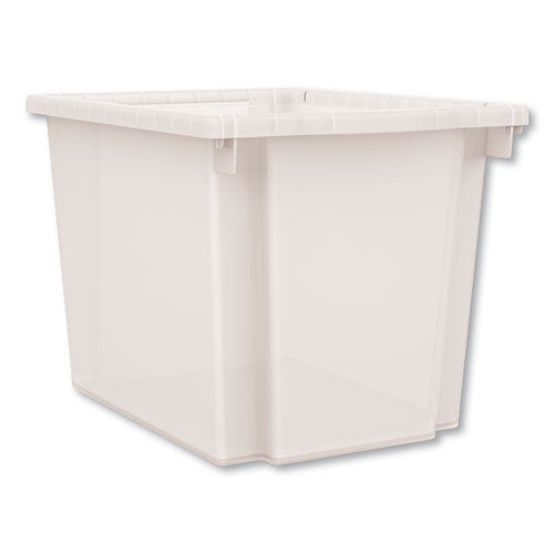 Image of HON® Flagship Storage Bins, 1 Section, 12.75" x 16" x 12", Translucent White