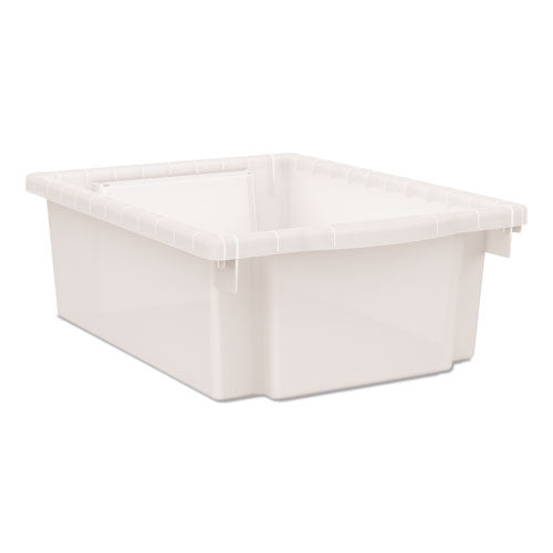 Image of HON® Flagship Storage Bins, 1 Section, 12.75" x 16" x 6", Translucent White