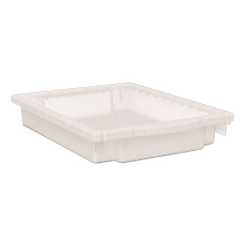 Image of HON® Flagship Storage Bins, 1 Section, 12.75" x 16" x 3", Translucent White