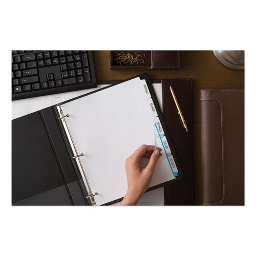 Image of Avery® Print and Apply Index Maker Clear Label Dividers, 5-Tab, White Tabs, 11 x 8.5, White, 5 Sets