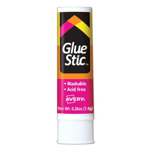 Image of Avery® Permanent Glue Stic, 0.26 Oz, Applies White, Dries Clear
