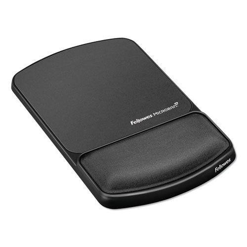 Image of Fellowes® Mouse Pad with Wrist Support with Microban Protection, 6.75 x 10.12, Graphite