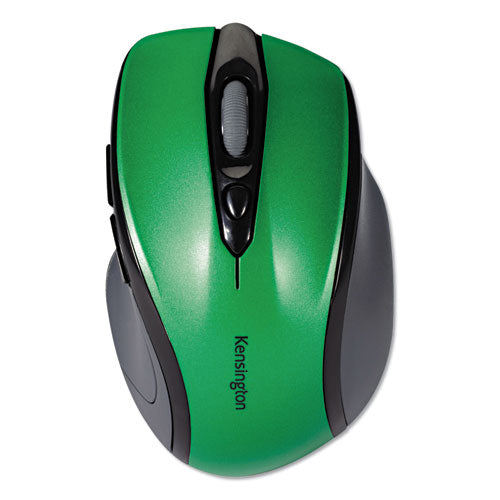Image of Kensington® Pro Fit Mid-Size Wireless Mouse, 2.4 Ghz Frequency/30 Ft Wireless Range, Right Hand Use, Emerald Green