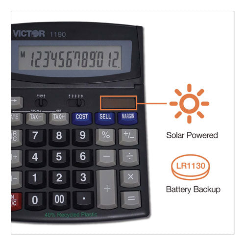 Image of Victor® 1190 Executive Desktop Calculator, 12-Digit Lcd