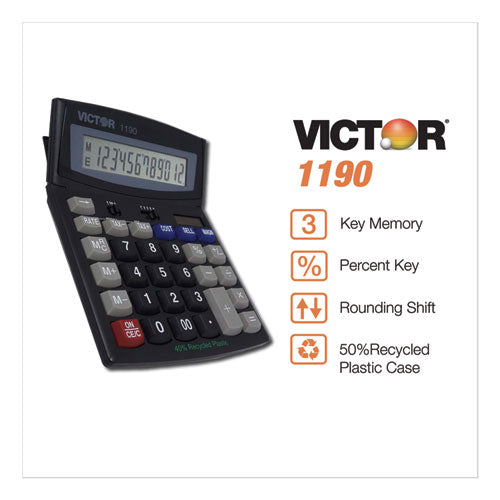 Image of Victor® 1190 Executive Desktop Calculator, 12-Digit Lcd