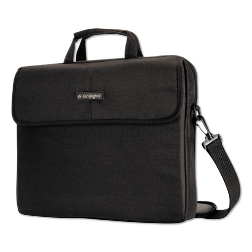 Image of Kensington® Simply Portable Padded Laptop Sleeve, Fits Devices Up to 17", Polyester, 17.38 x 2.13 x 14.25, Black