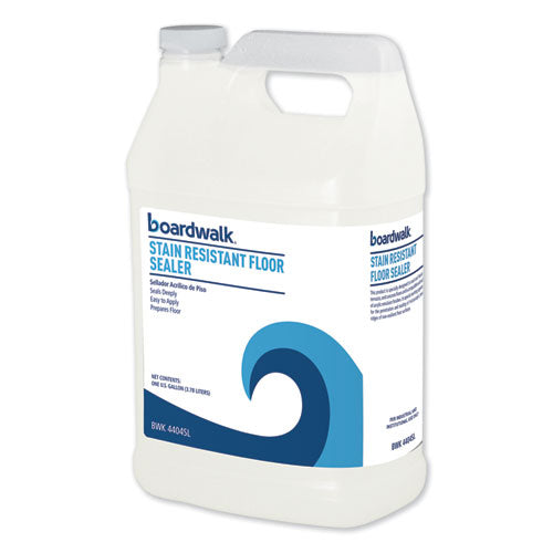 Image of Boardwalk® Stain Resistant Floor Sealer, Unscented, 1 gal Bottle, 4/Carton