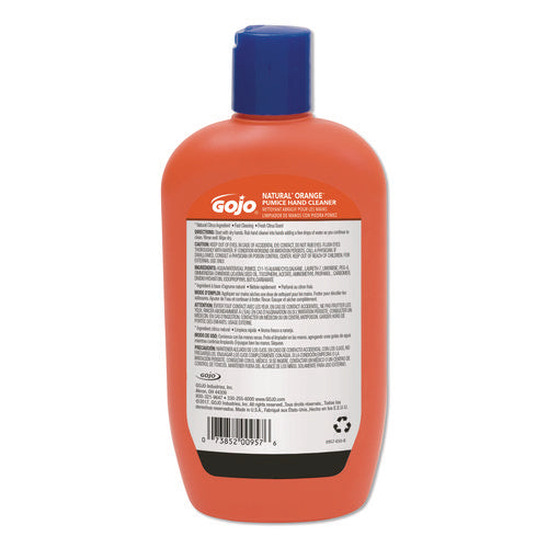 Image of GOJO® NATURAL ORANGE Pumice Hand Cleaner, Citrus Scent, 14 oz, 12/Carton