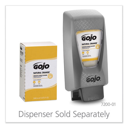 Image of GOJO® NATURAL ORANGE Smooth Hand Cleaner, Refill for GOJO PRO TDX Push-Style Dispenser, Citrus Scent, 2,000 mL, 4/Carton