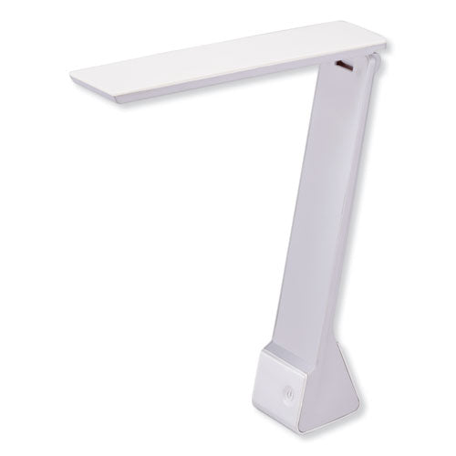 Image of Bostitch® Konnect Rechargeable Folding LED Desk Lamp, 2.52w x 2.13d x 11.02h, Gray/White