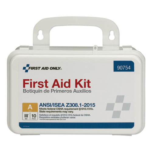 Image of First Aid Only Ansi Class A 10 Person First Aid Kit, 71 Pieces, Plastic Case
