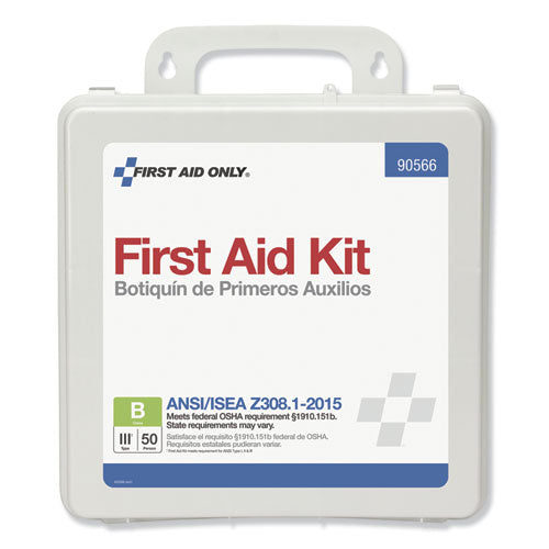Image of First Aid Only Bulk First Aid Kit for 50 People, 199 Pieces, Plastic Case