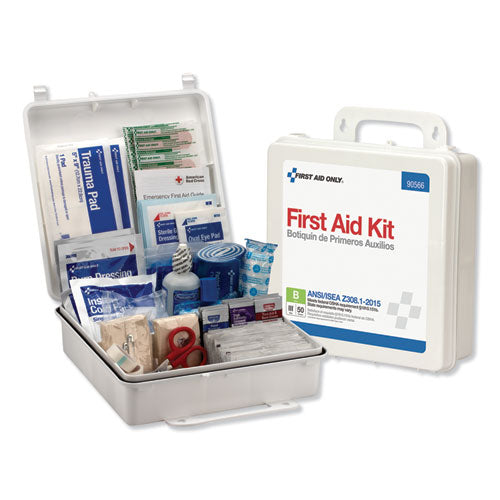 Image of First Aid Only Bulk First Aid Kit for 50 People, 199 Pieces, Plastic Case