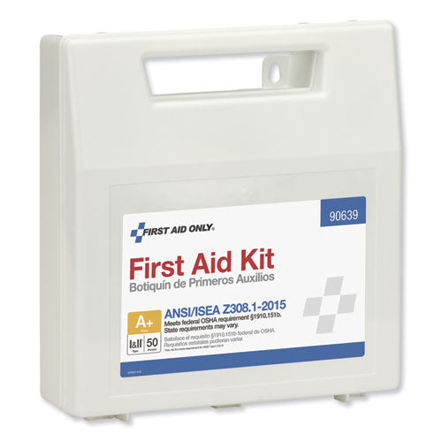 Image of First Aid Only Ansi Class A+ First Aid Kit For 50 People, 183 Pieces, Plastic Case