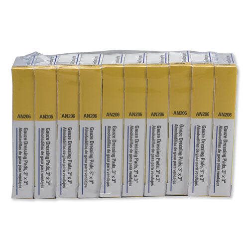 Image of First Aid Only Refill Gauze Pads For Ansi-Compliant First Aid Kits/cabinets, Sterile, 3 X 3, 40/pack